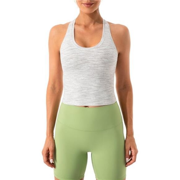 Women's Racerback Workout Tank Top Sports Yoga Tops Active Sleeveless - Picture 2 of 7